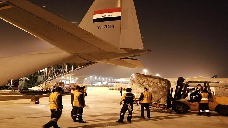 الصين ترسل 18 طنا من المساعدات اﻟﺨﺎﺻﺔ ﺑﺎﻟﻮﻗﺎﻳﺔ من كورونا الى العراق