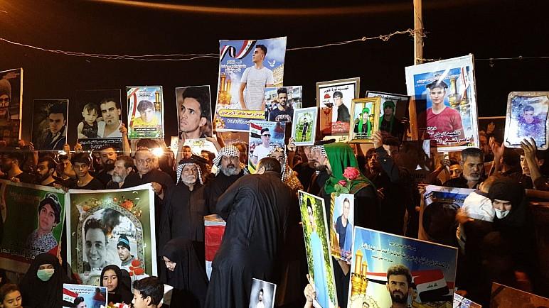 متظاهرو الحبوبي يهددون بالإطاحة بحكومة الكاظمي
