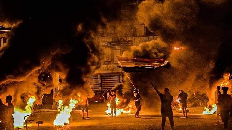 مواقف التظاهرات في ذي قار: قطع للطرق التي تربط الناصرية ببغداد