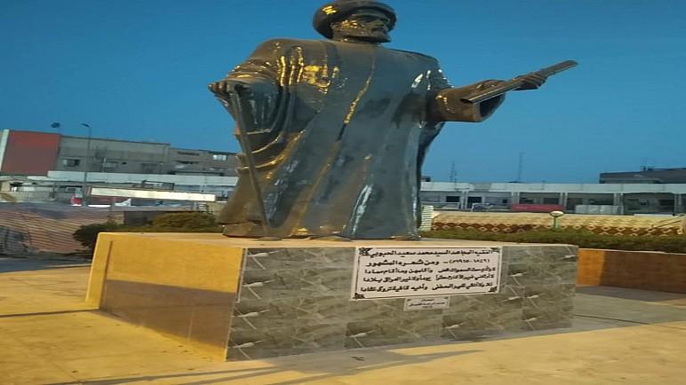 بالصور : الانتهاء من اعمال ترميم تمثال ” الحبوبي ” وسط الناصرية